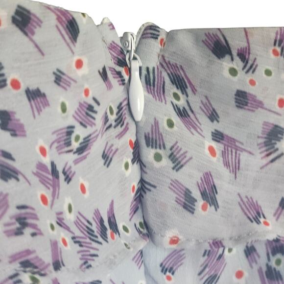 LULU's Sing Sweetly Light Blue Floral Print Mini Dress sz Large NWT Y2K - Picture 6 of 7